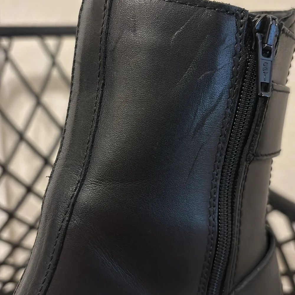 Emanuele Crasto Leather Boots Made in Italy in Black Sz 38 - Picture 15 of 15